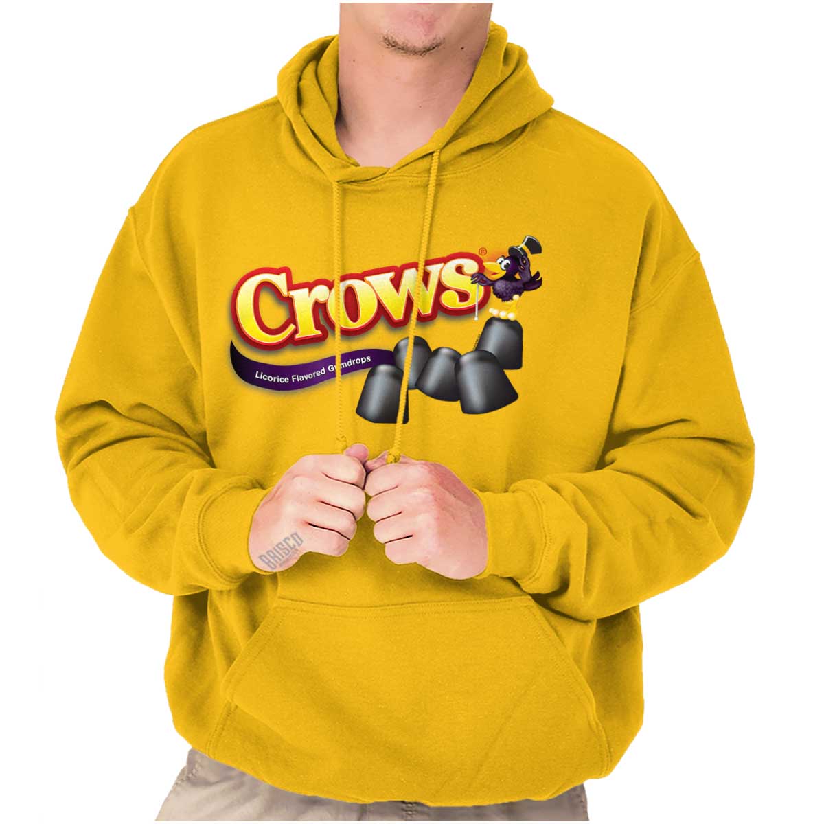 Crows Black Licorice Gumdrops Graphic Candy Adult Long Sleeve Hoodie