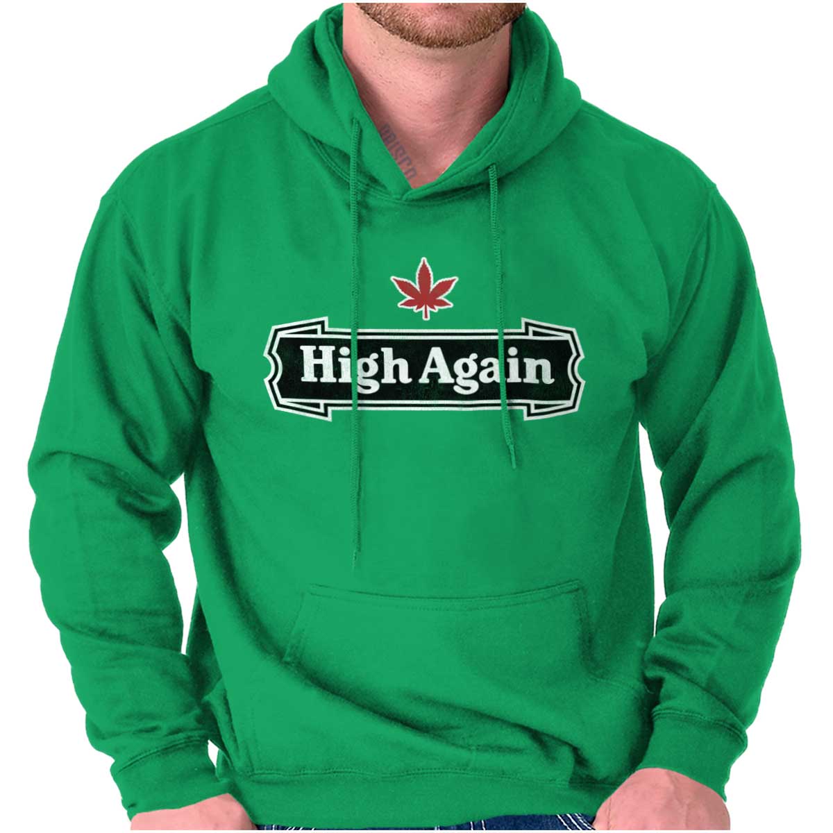 High Funny Weed Cannabis Marijuana Stoner 420 Adult Long Sleeve Hoodie
