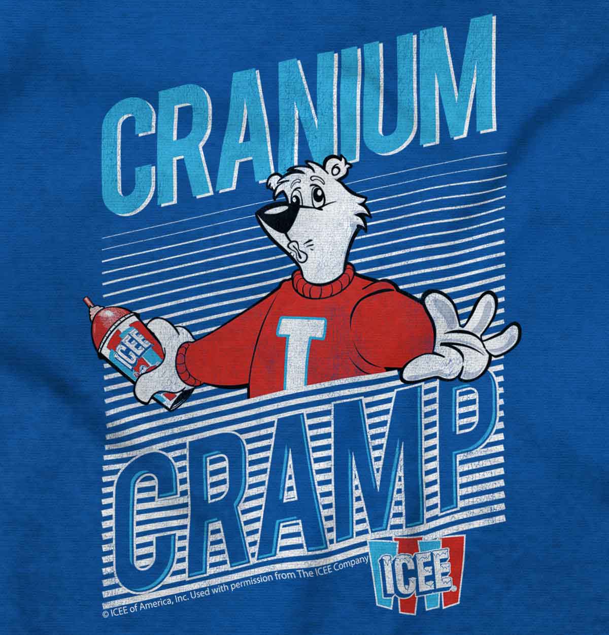 Licensed Icee Polar Bear Cranium Cramp Logo Adult Short Sleeve Crewneck Tee Ebay 0640