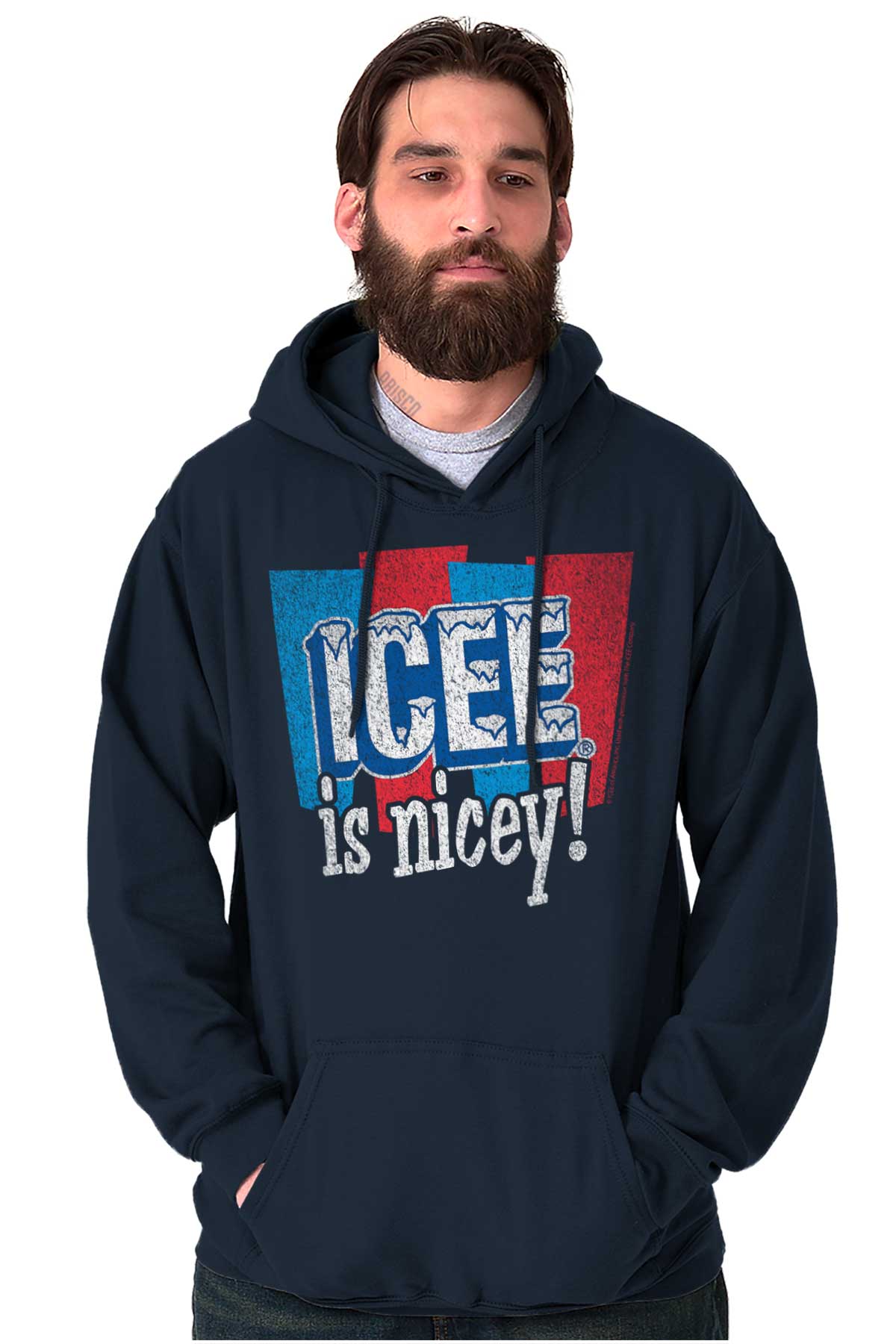 Officially Licensed Icee Logo Novelty Graphic Adult Long Sleeve Hoodie ...