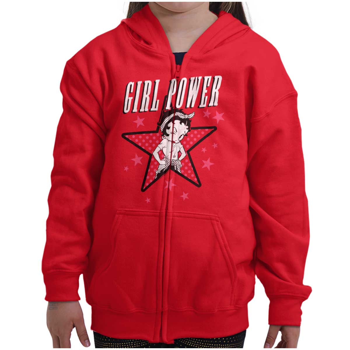 Licensed Betty Boop Girl Power Feminist Retro Girls Kids Youth Crew T Shirts