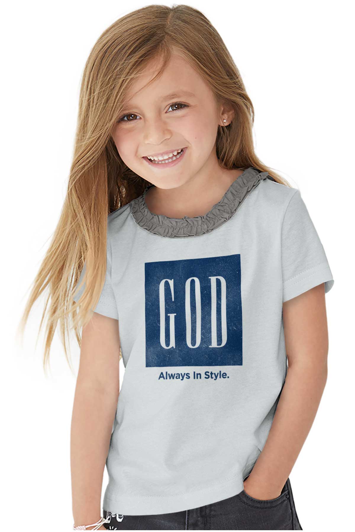 God Always In Style Jesus Christian Religious Girls Toddler Ruffled ...