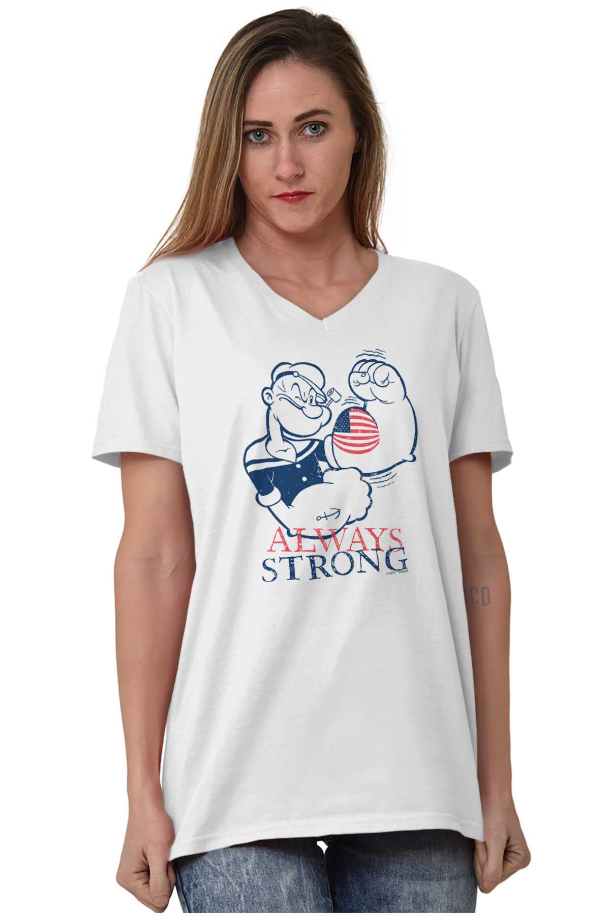 Always Strong Patriotic Popeye Sailor Funny Youth T-Shirt Tees Tshirt For Kids