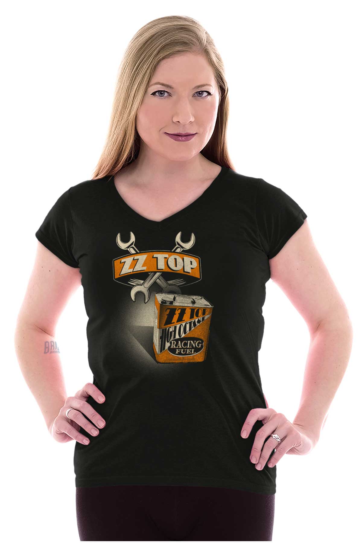 ZZ Top Vintage Concert Licensed Rock Band Womens VNeck TShirts Tees