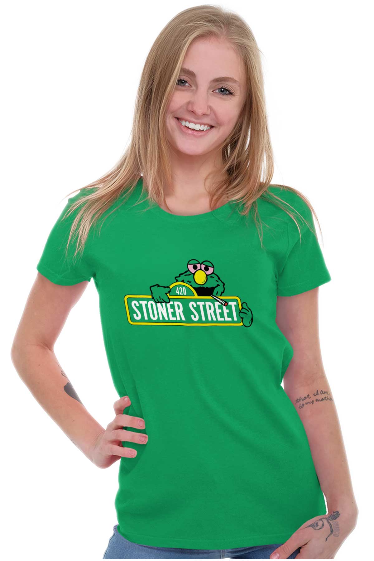 Funny Stoner Marijuana Weed 420 Novelty Womens Short Sleeve Ladies T ...