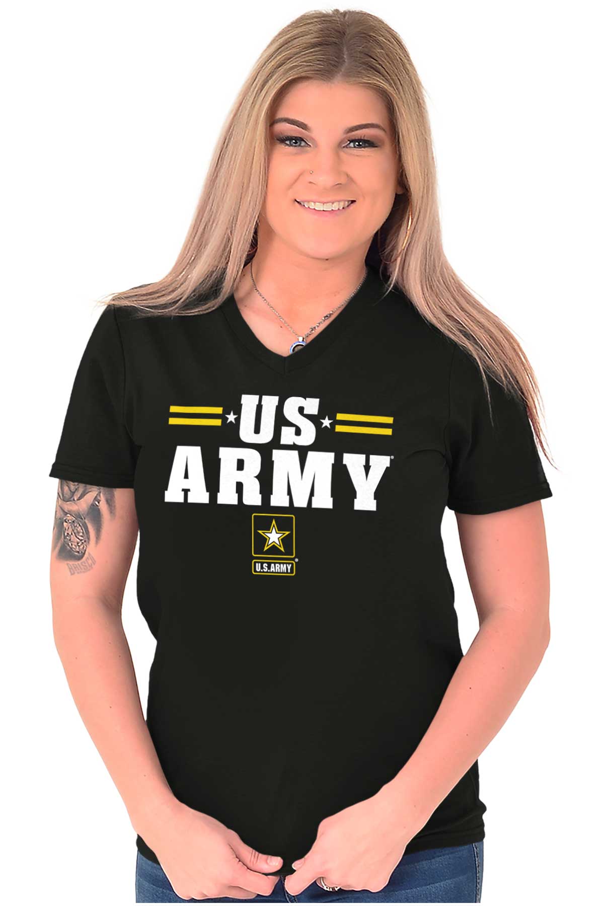 United States Army Officially Licensed Logo V-Neck Tees Shirts Tshirt T ...