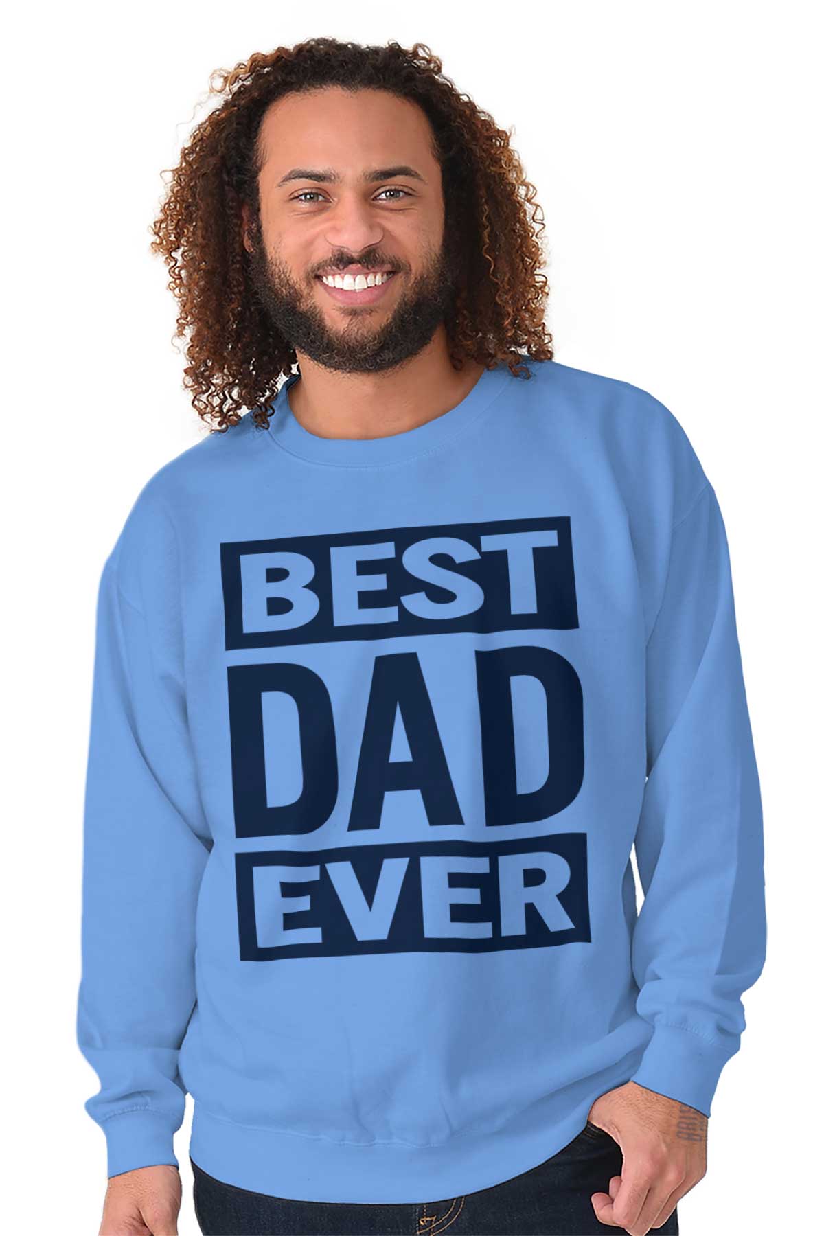 Best Dad Ever Worlds Greatest Fathers Day Men's Long Sleeve Crew ...