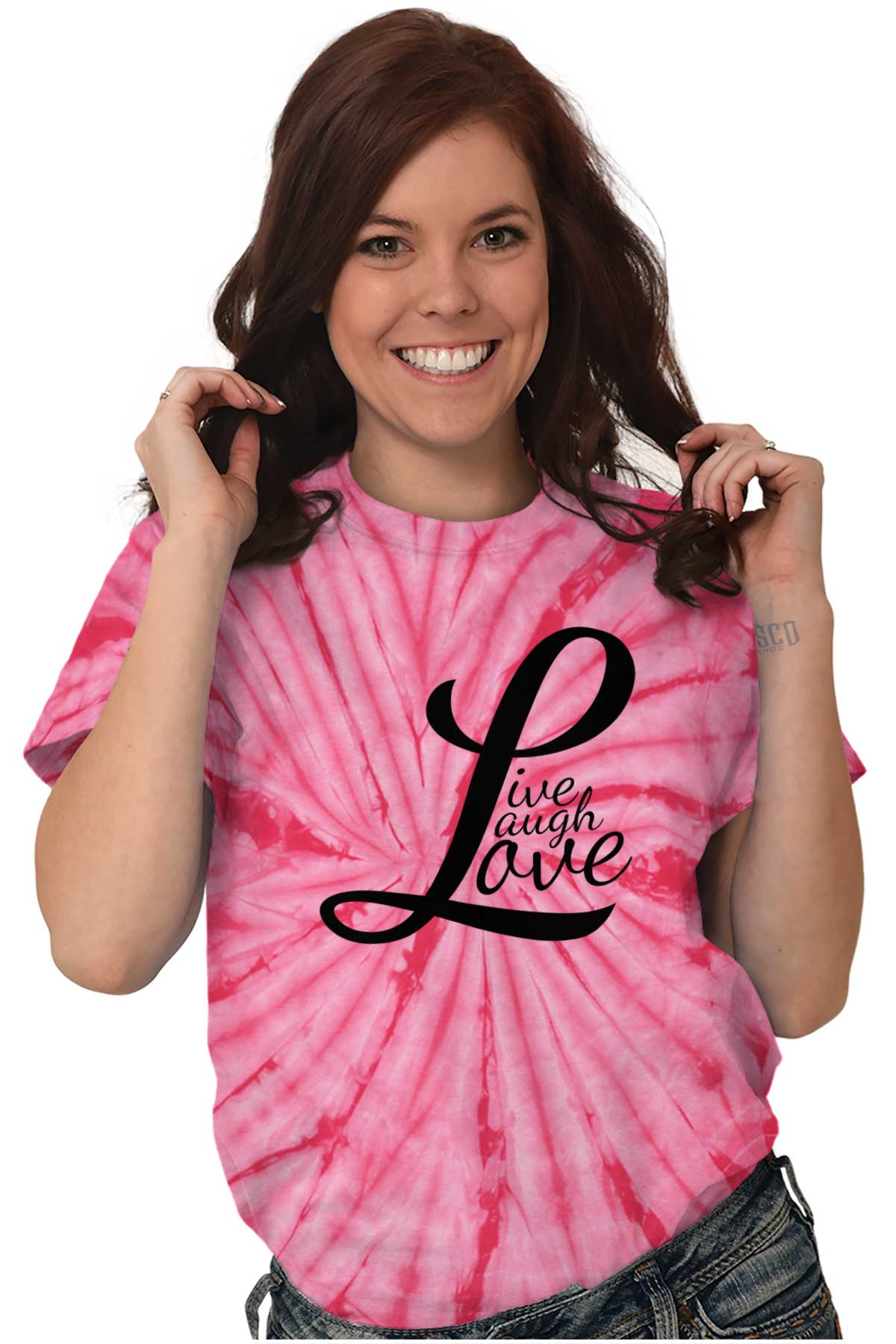 Live Laugh Love Cute Romantic Valentines Day Tie Dye