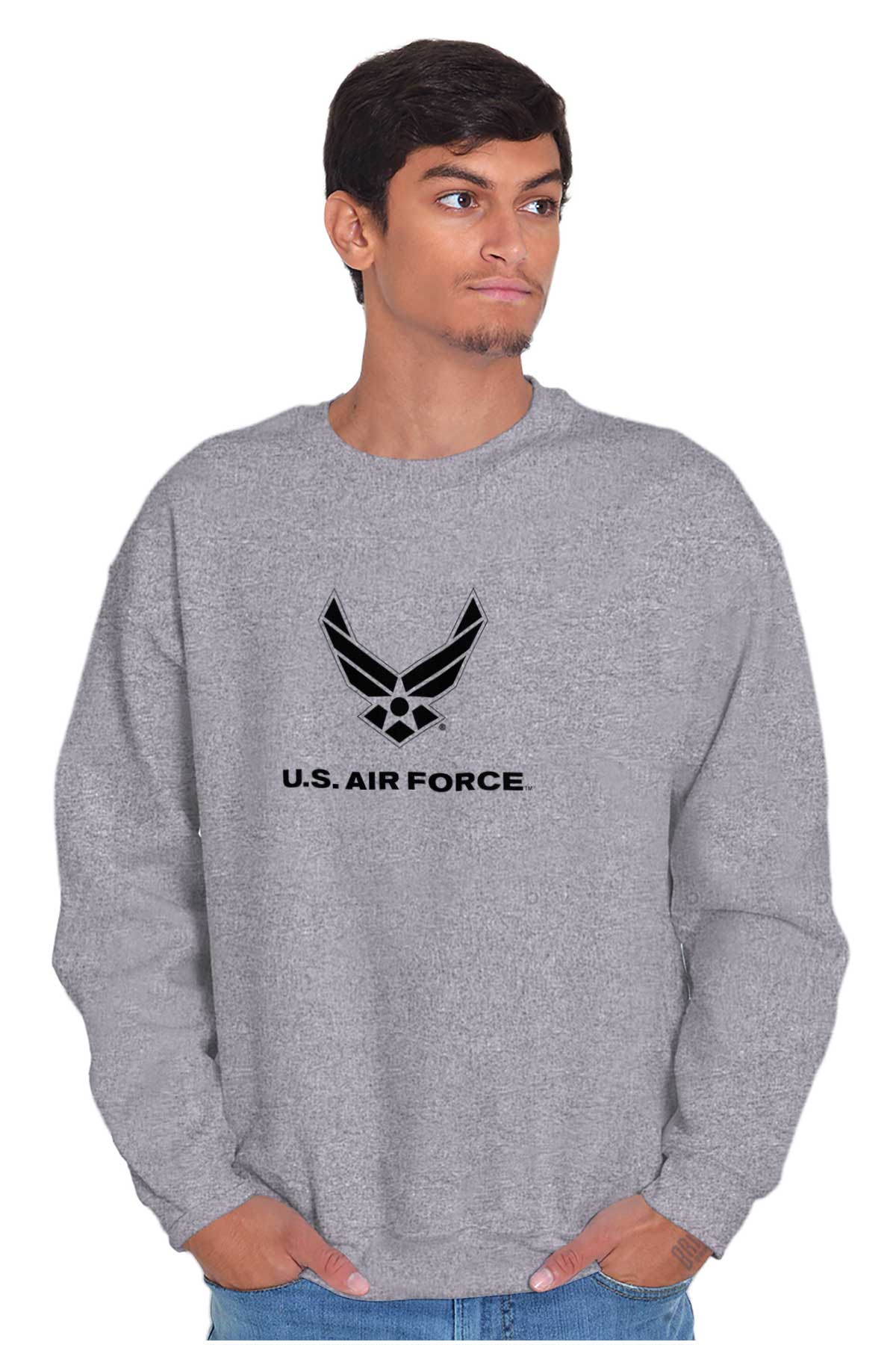 U.S. Air Force Military Pilot Wings USAF Adult Long Sleeve Crew ...