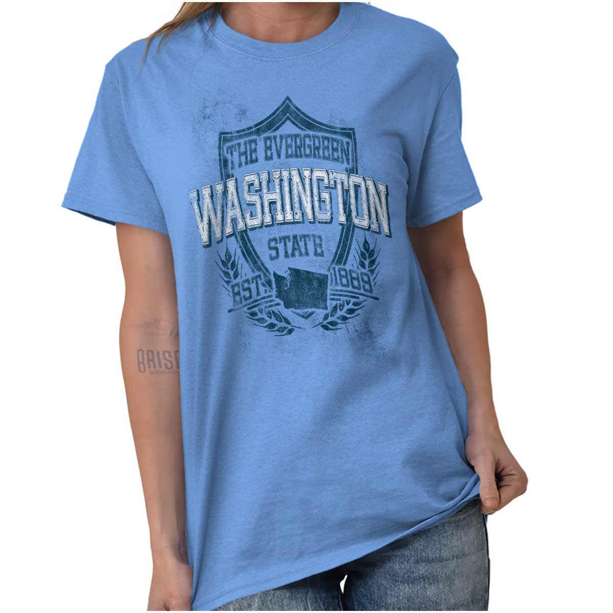 Washington State Motto Souvenir Tourist WA Ladies TShirts Tees T For