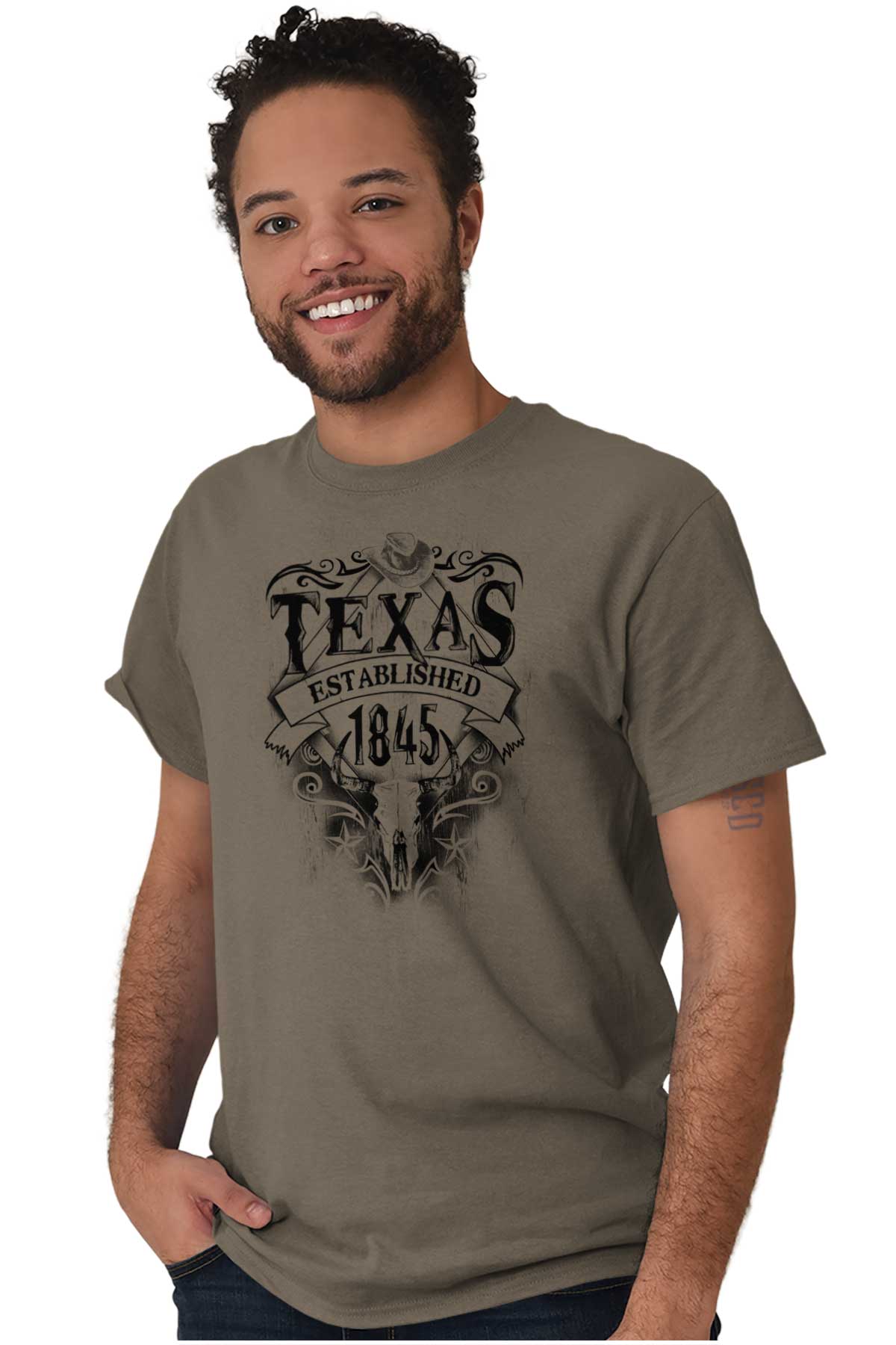 Texas Cowboy Rodeo Southern TX Souvenir Adult Short Sleeve Crewneck Tee ...