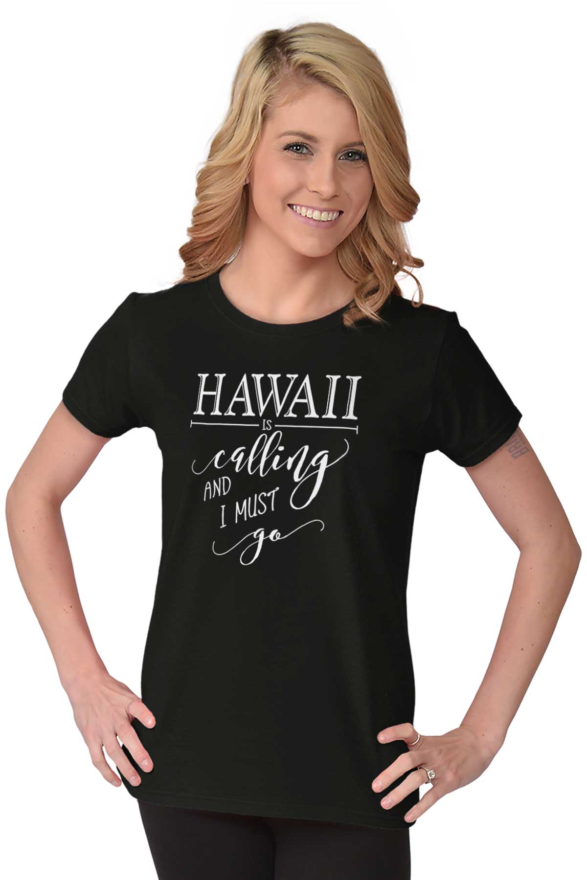 Hawaii Is Calling Traveling Gift HI Vacation Womens Short Sleeve Ladies ...