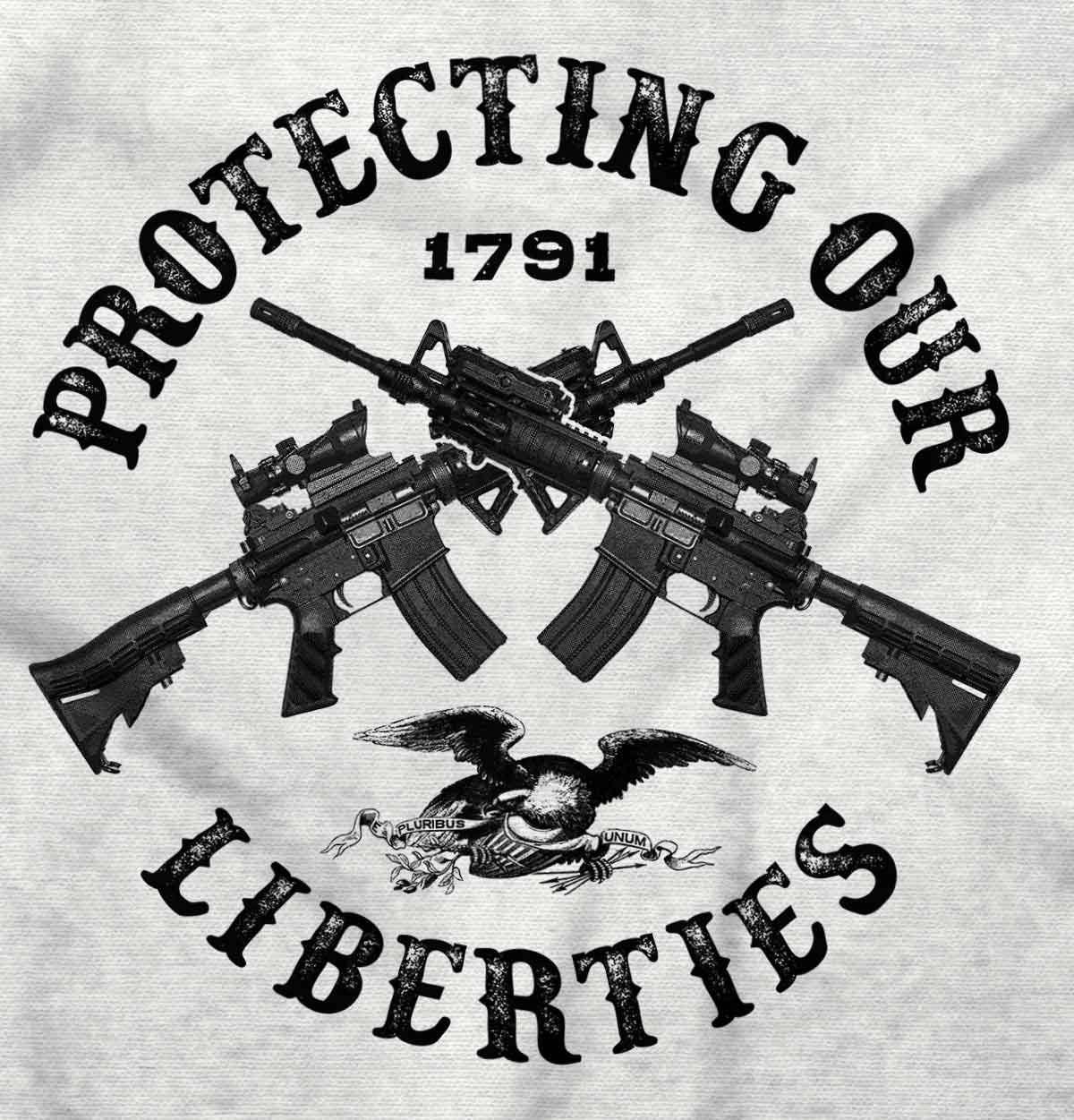 Protect Gun Rights 2nd Amendment 1791 Ar 15 Graphic T Shirts For Women