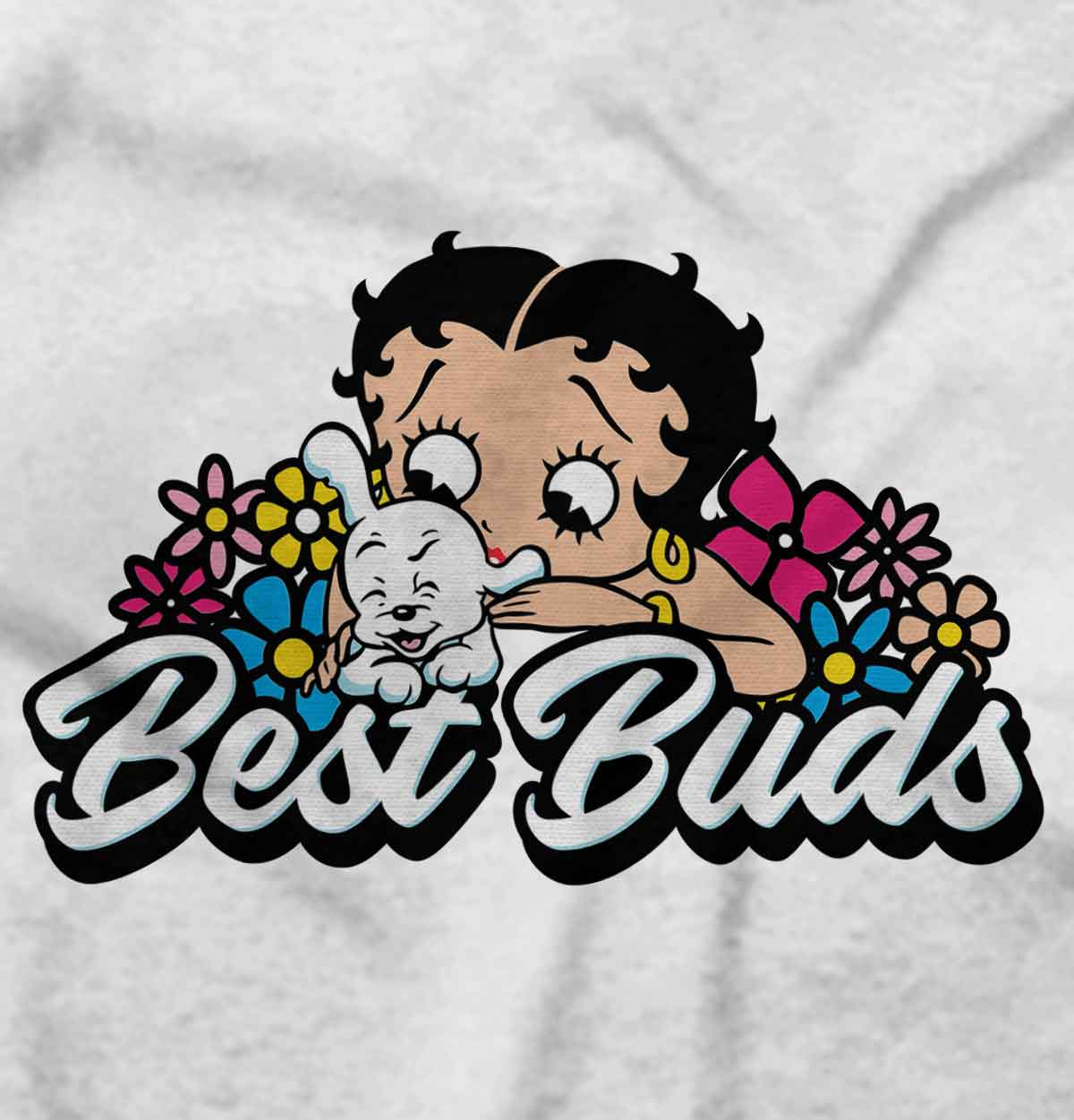 Betty Boop Pudgy Cute Dog Best Buds Womens Long Sleeve Hooded T Shirts ...