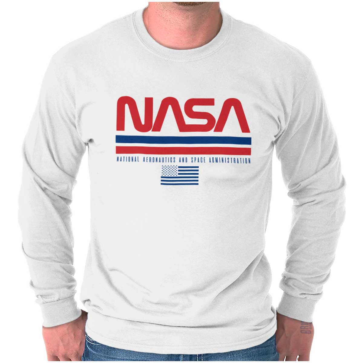 NASA - Worm USA Splatter Camiseta Negro