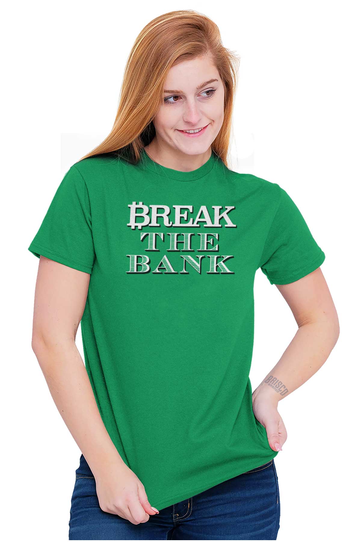 Funny Sarcastic Crypto Break The Bank Joke Womens or Mens Crewneck T Shirt  Tee | eBay