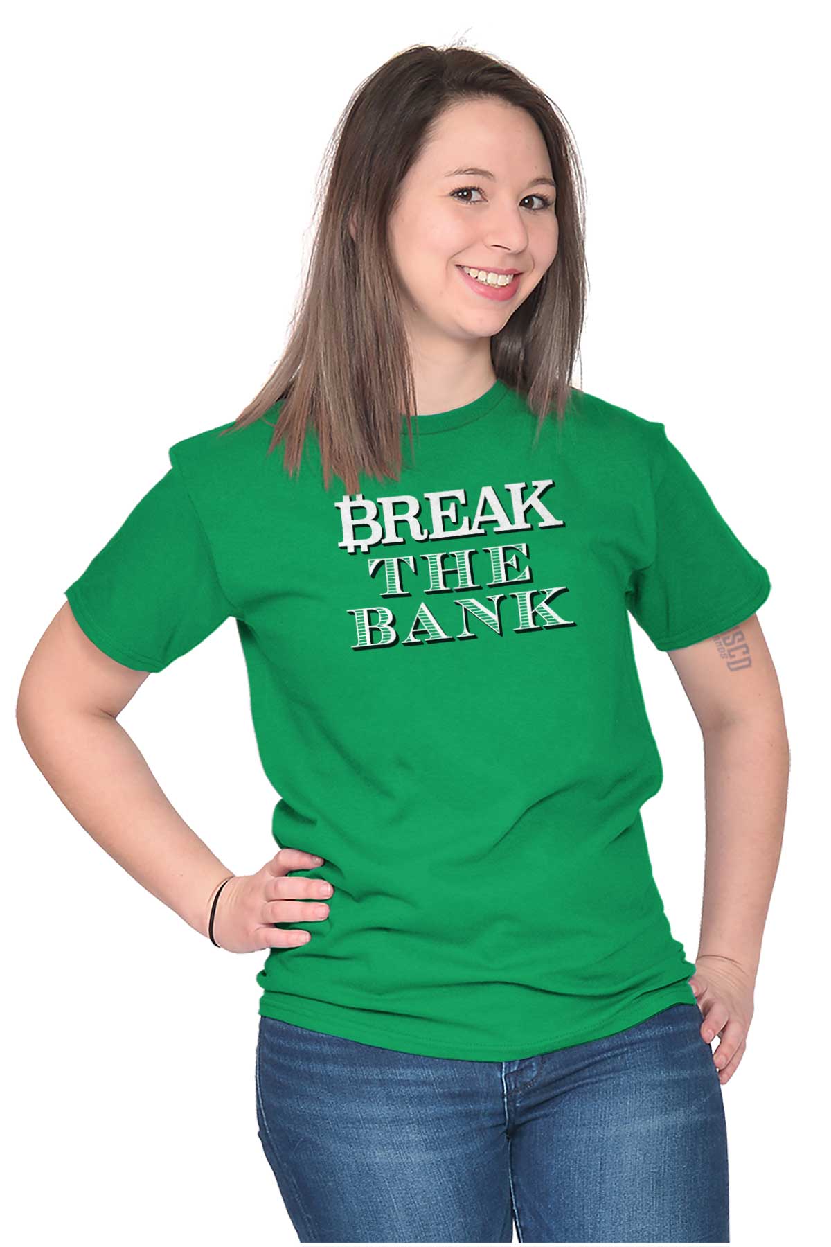 Funny Sarcastic Crypto Break The Bank Joke Womens or Mens Crewneck T Shirt  Tee | eBay