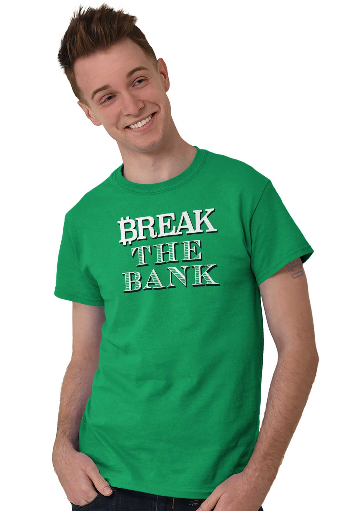 Funny Sarcastic Crypto Break The Bank Joke Womens or Mens Crewneck T Shirt  Tee | eBay