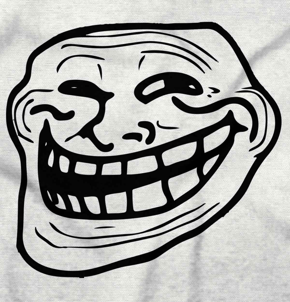 Troll Face Problem Big Smiley Meme Long Sleeve TShirt Men Women Brisco  Brands L 