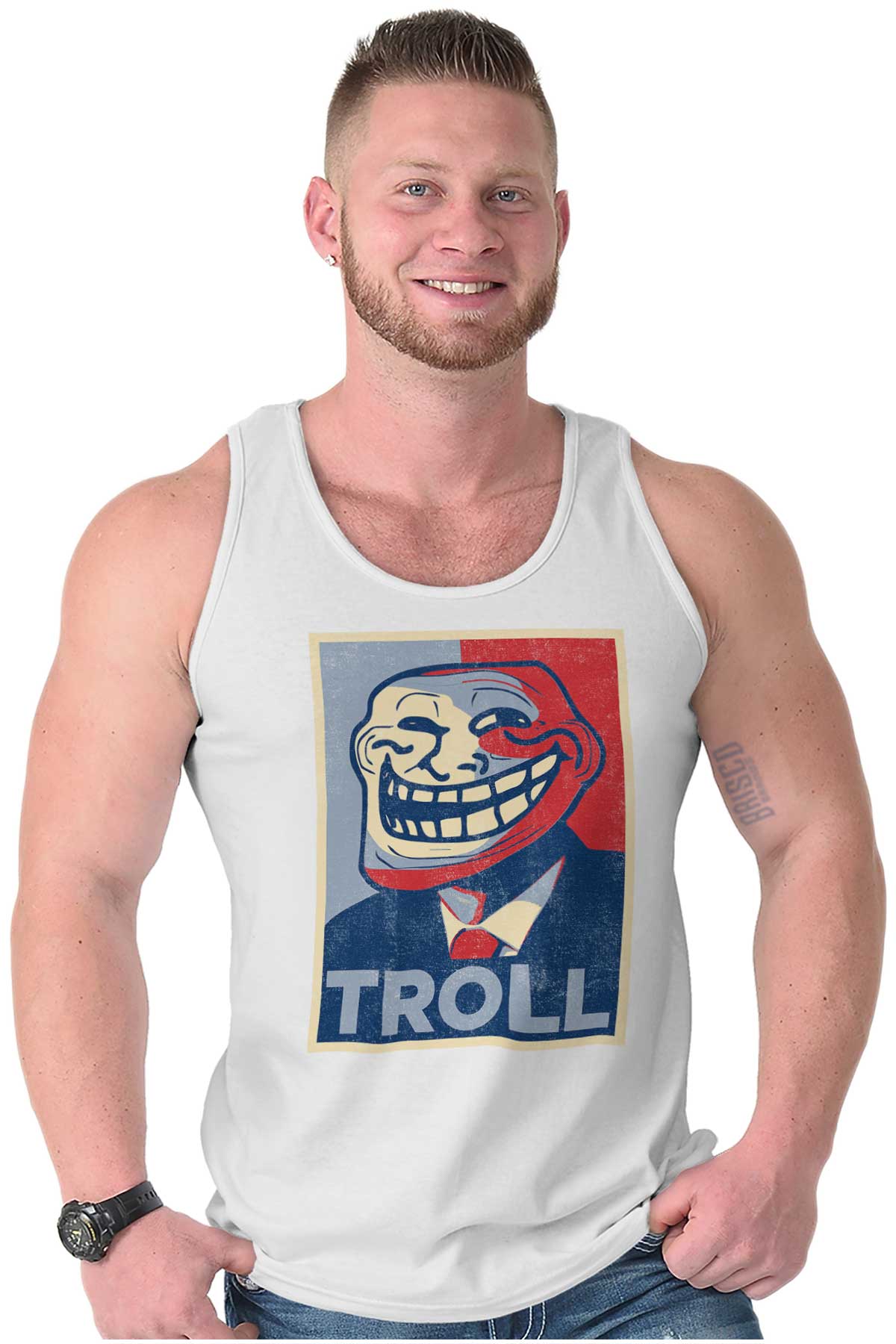 Troll Face Funny President Political Meme Tank Top T Shirts Tees