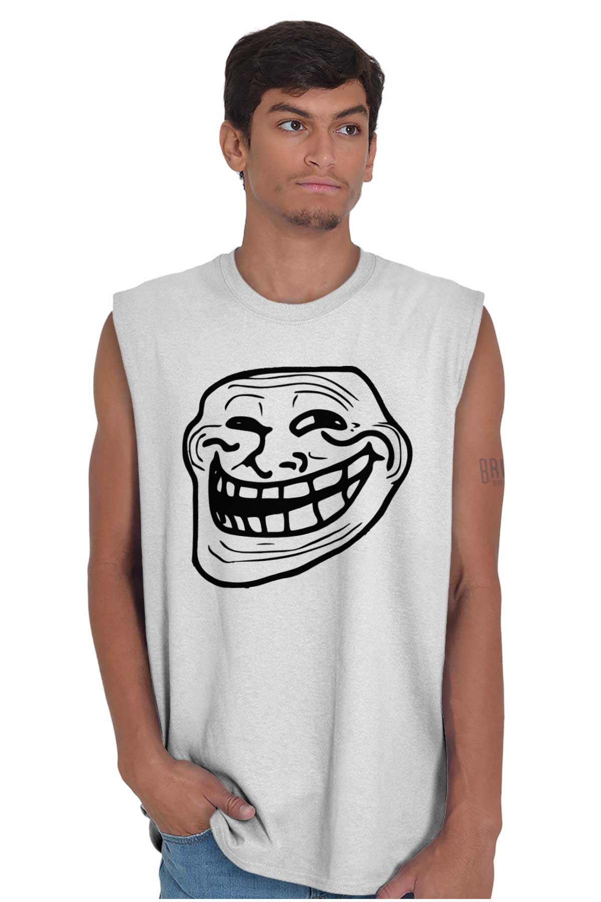 Troll Face Original Meme Smile Mad Men's Graphic T Shirt Tees